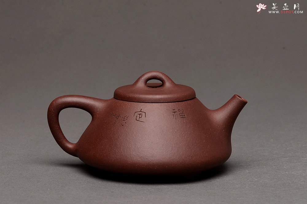 紫砂壶图片：周斌全手作品 游心堂主人精心装饰 子冶石瓢 做工精致 文气佳品 - 宜兴紫砂壶网