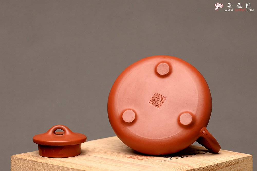 紫砂壶图片：实用有趣 原矿赵庄朱泥之全手子冶石瓢  - 宜兴紫砂壶网