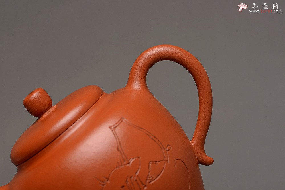 紫砂壶图片：陆轶舟装饰 简练素雅 高旭峰款 线条流畅 全手静月 - 宜兴紫砂壶网
