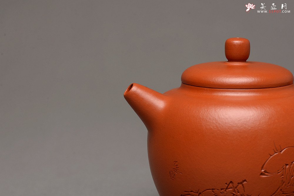 紫砂壶图片：陆轶舟装饰 简练素雅 高旭峰款 线条流畅 全手静月 - 宜兴紫砂壶网