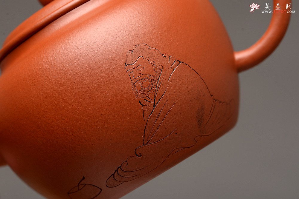 紫砂壶图片：徐亚春新品 优质朱泥 全手鼓墩 游心堂主人装饰 实用佳品 - 宜兴紫砂壶网
