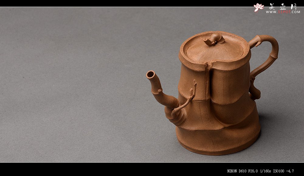 紫砂壶图片：林秀明经典代表作 自然古朴 秀雅竹韵 线条灵动~ 学院风 全手清逸 - 宜兴紫砂壶网