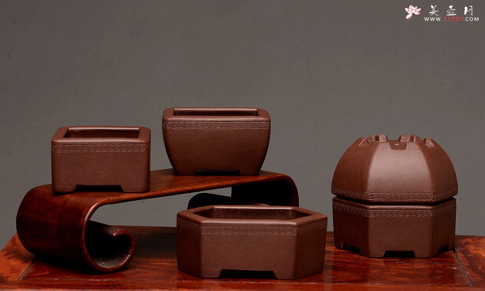 紫砂壶图片：张秋平全手微型花盆 美壶网回馈之作 气度更加漂亮 - 宜兴紫砂壶网