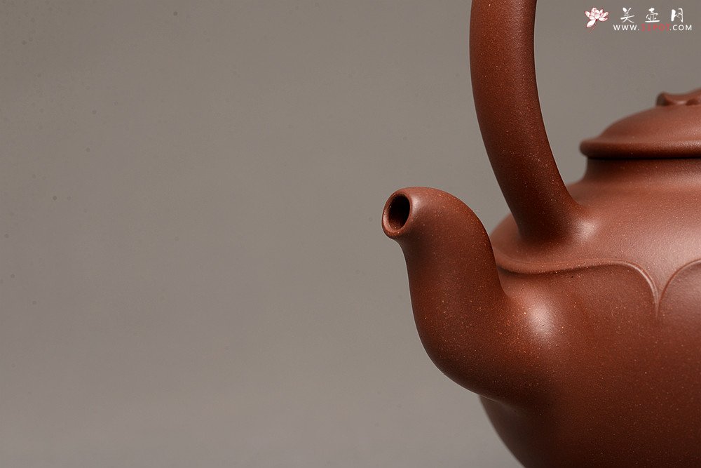 紫砂壶图片：储俊伟乙未精工佳作 油润底槽青 全手三足宝莲提梁 霸气十足 做工精致  - 宜兴紫砂壶网