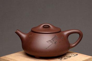 紫砂壶图片：陆轶舟作品 烹云石瓢 相映得趣 文气实用~ - 宜兴紫砂壶网