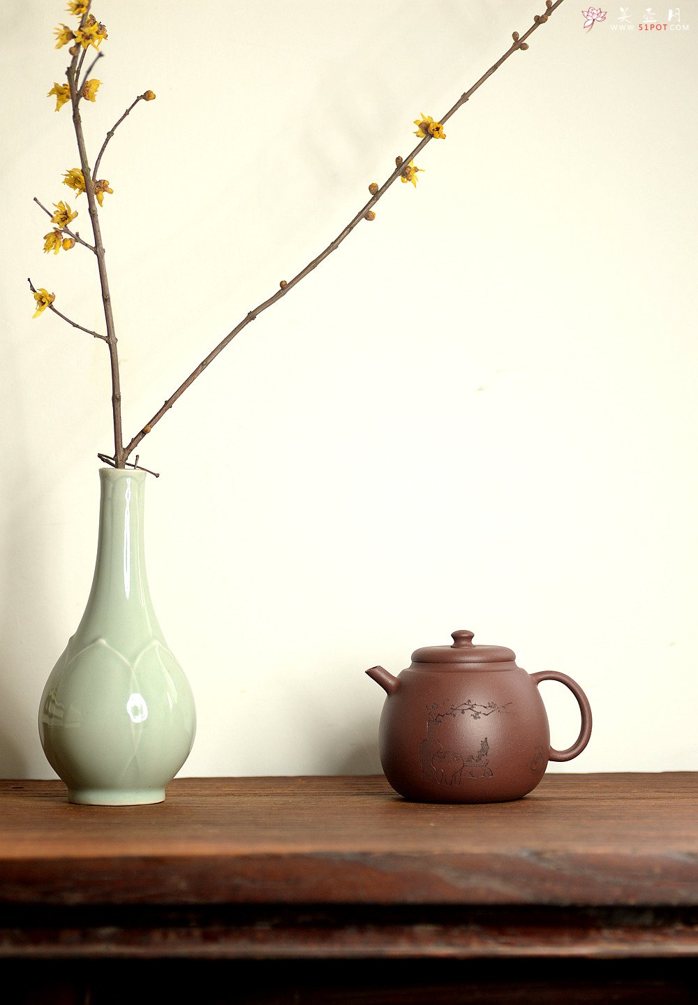 紫砂壶图片：美壶特惠 俞欣荣新品 经典之作 钢管直流~独孔 古拙有味 盉式茗壶  - 宜兴紫砂壶网