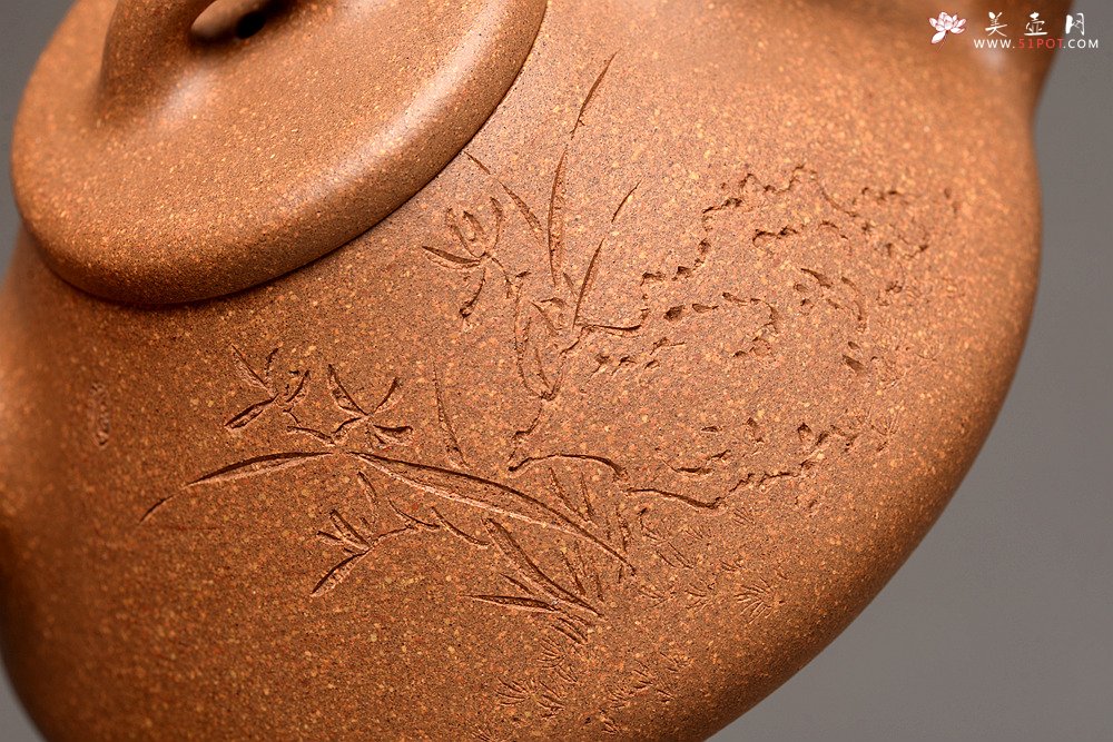 紫砂壶图片：器形周正 文气全手石瓢 骨肉均挺之精品 - 宜兴紫砂壶网