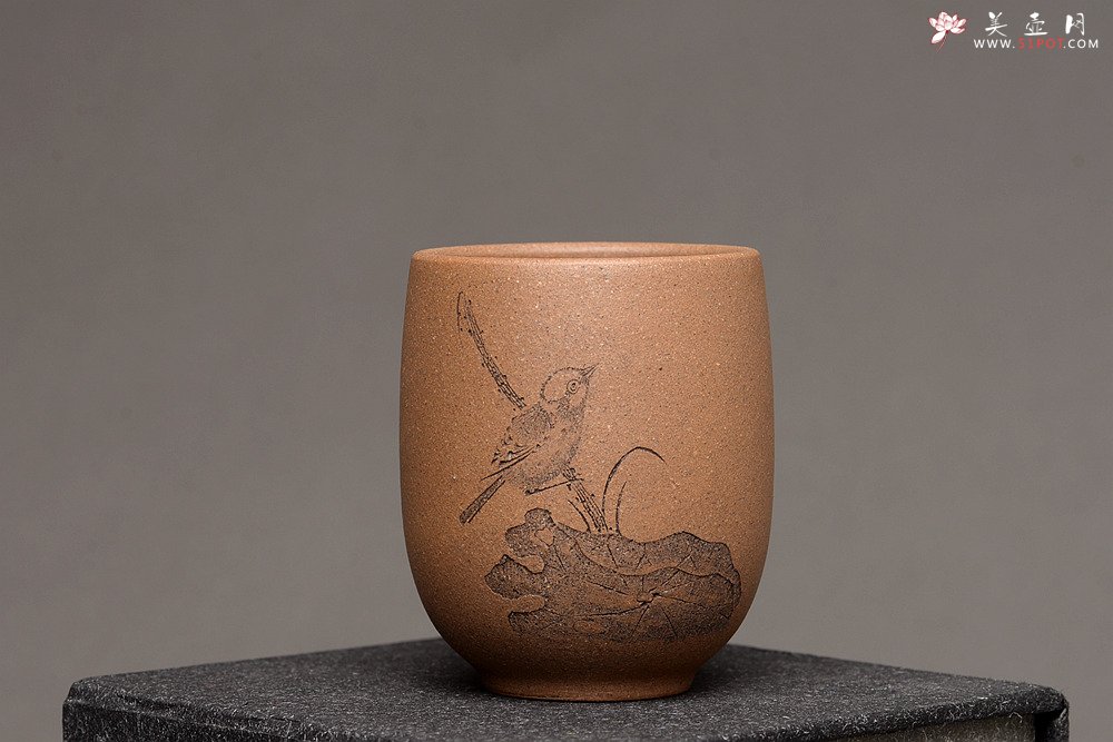 紫砂壶图片：美壶特惠 游心堂主人精刻 高档套组杯 6个一组  送礼自玩佳品~ - 宜兴紫砂壶网