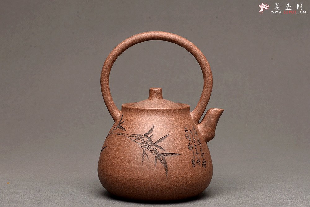 紫砂壶图片：淞庐出品 全手佳作 文气十足~逸提 优质老段泥 - 宜兴紫砂壶网