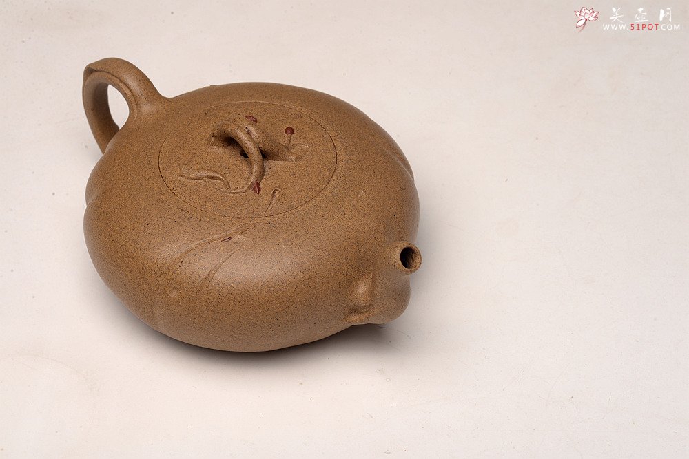 紫砂壶图片：高雪琴新作 优质老段泥 贴叶灵动 大口实用 全手春趣 - 宜兴紫砂壶网