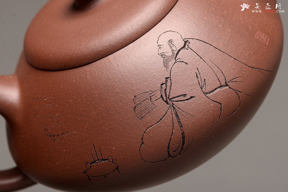 紫砂壶图片：钱伟刚新品 灵巧喜人 实用佳品 禅语 - 宜兴紫砂壶网