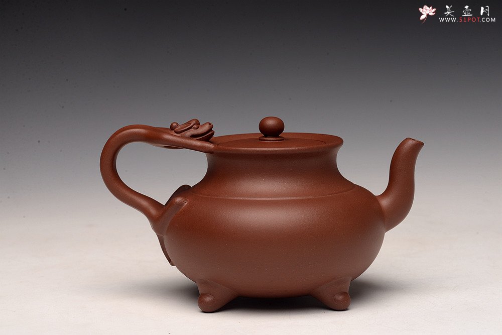 紫砂壶图片：呕心力作 精于洪霞精品代表作~ 全手螭龙 雍容华贵 - 宜兴紫砂壶网