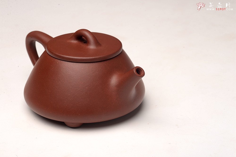 紫砂壶图片：美壶双节特惠之平盖石瓢 超级实用品 极易泡养红皮龙 - 宜兴紫砂壶网