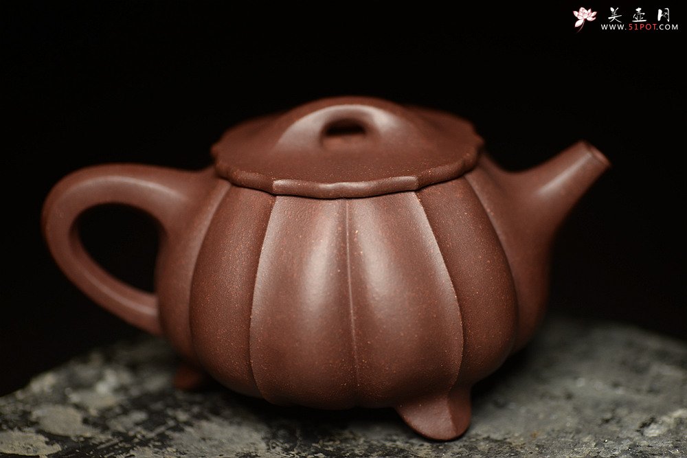 紫砂壶图片：周斌突破之作 全手工难度极大  肌肉男o(∩_∩)o  全手筋纹石瓢  - 宜兴紫砂壶网