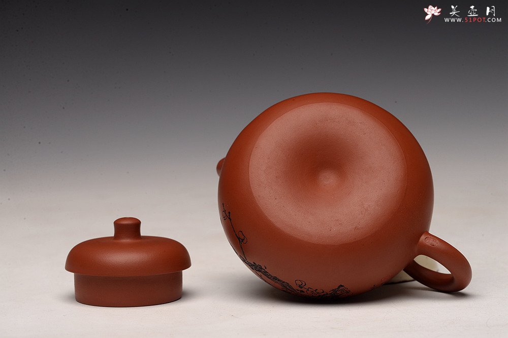 紫砂壶图片：茶盘尤物 原矿纯朱泥 红玉 饱满可人 赏玩皆宜 - 宜兴紫砂壶网