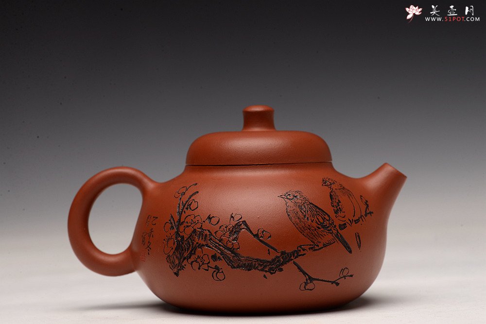 紫砂壶图片：茶盘尤物 原矿纯朱泥 红玉 饱满可人 赏玩皆宜 - 宜兴紫砂壶网