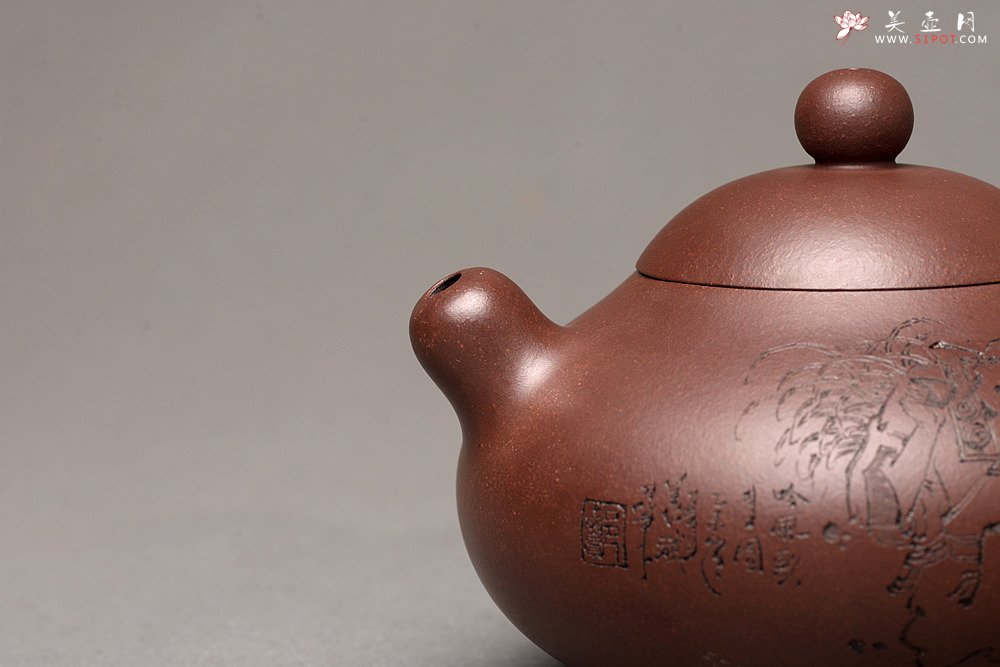 紫砂壶图片：谭华斌近作 道洪风格之珠韵 刀法精炼 美壶特惠 - 宜兴紫砂壶网