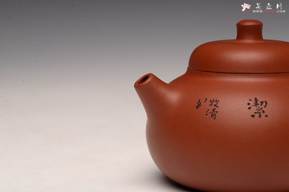 紫砂壶图片：茶盘尤物 原矿纯朱泥 红玉 饱满可人 赏玩皆宜 - 宜兴紫砂壶网