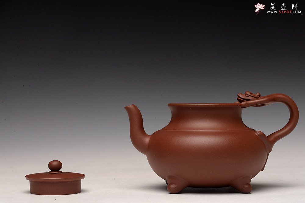 紫砂壶图片：呕心力作 精于洪霞精品代表作~ 全手螭龙 雍容华贵 - 宜兴紫砂壶网