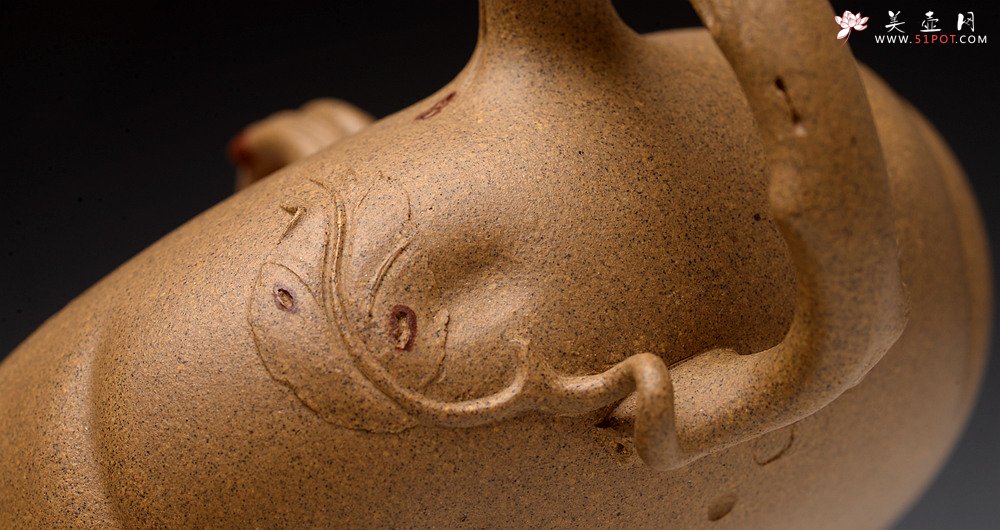 紫砂壶图片：高雪琴新作 优质老段泥 贴叶灵动 大口实用 全手春趣 - 宜兴紫砂壶网