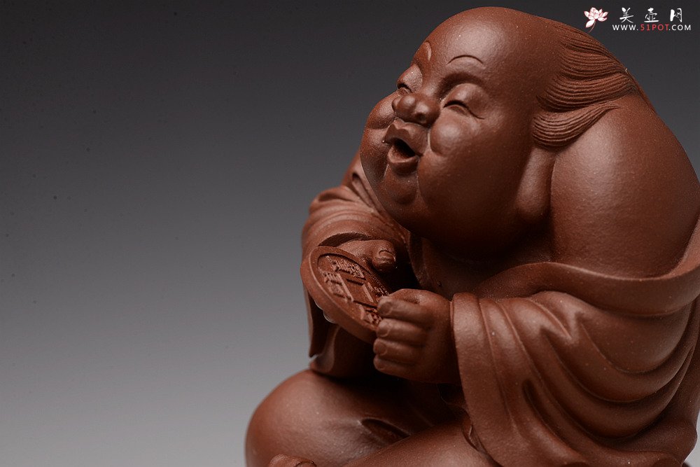 紫砂壶图片：王健徒弟刘祥新作 奢侈用料底槽青 刘海戏金蟾  - 宜兴紫砂壶网