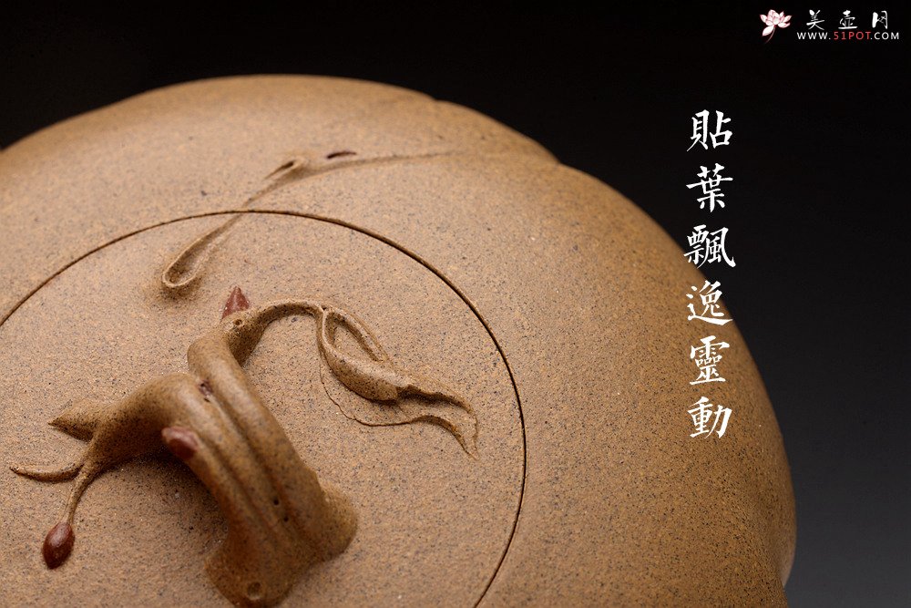 紫砂壶图片：高雪琴新作 优质老段泥 贴叶灵动 大口实用 全手春趣 - 宜兴紫砂壶网