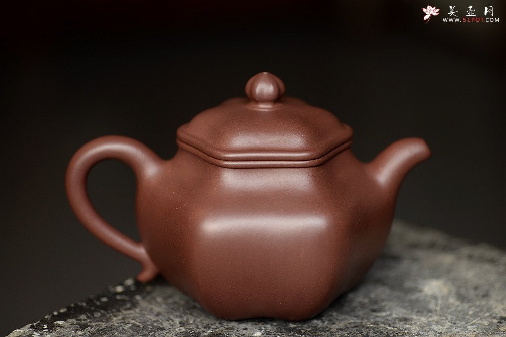 紫砂壶图片：许学军老师经典作品 雍容华贵 气度不凡 全手六角莲子 - 宜兴紫砂壶网