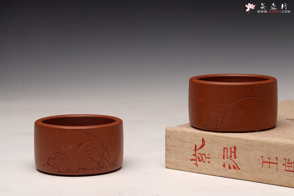 紫砂壶图片：曲峰 扳指杯 以底槽清打底粉降坡泥 精致实用 - 宜兴紫砂壶网