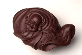 紫砂壶图片：做工精致 泥料优秀 福在眼前 笔架or茶宠or镇纸 - 宜兴紫砂壶网