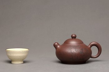 紫砂壶图片：谭华斌近作 道洪风格之珠韵 刀法精炼 美壶特惠 - 宜兴紫砂壶网