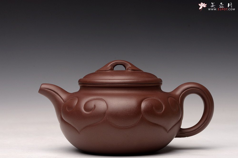 紫砂壶图片：顾小英丙申作品  优质老紫泥  仿古如意 大气稳重 - 宜兴紫砂壶网
