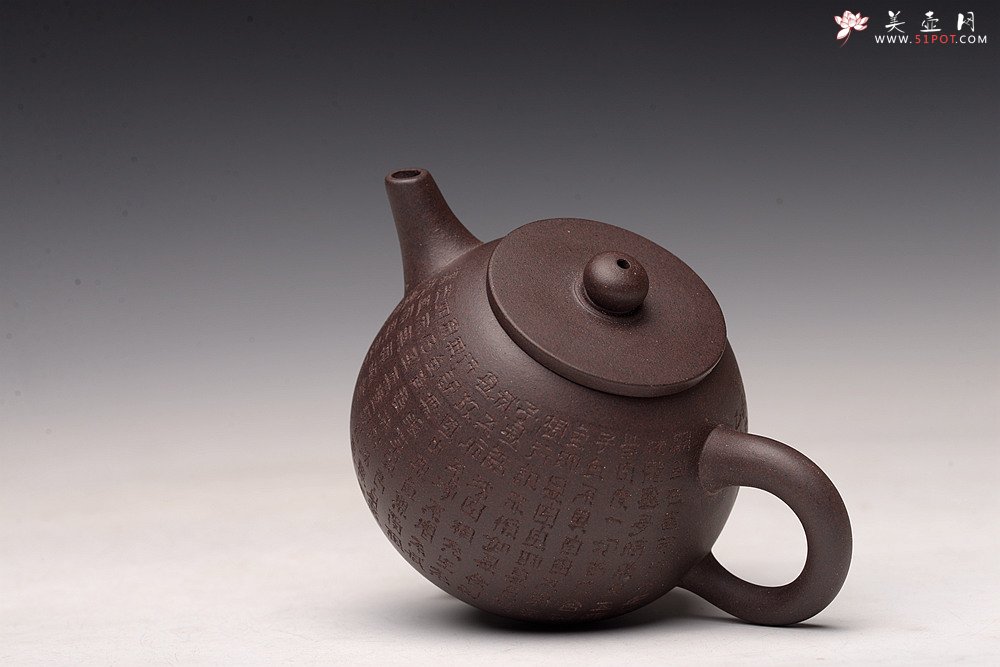 紫砂壶图片：鸿渝山房新品 美壶特惠  心经小巨轮  拙朴之风 杀茶利器 茶人最爱 - 宜兴紫砂壶网