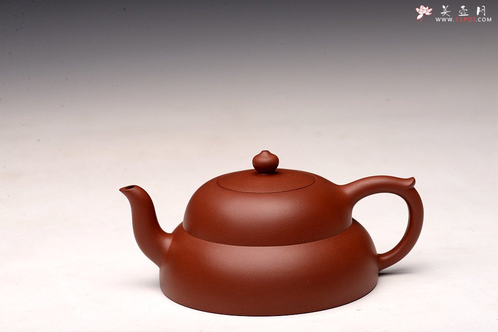 紫砂壶图片：曲峰丙申春 简朴端庄 曼生壶之笠荫 经典传统 做工精致 - 宜兴紫砂壶网