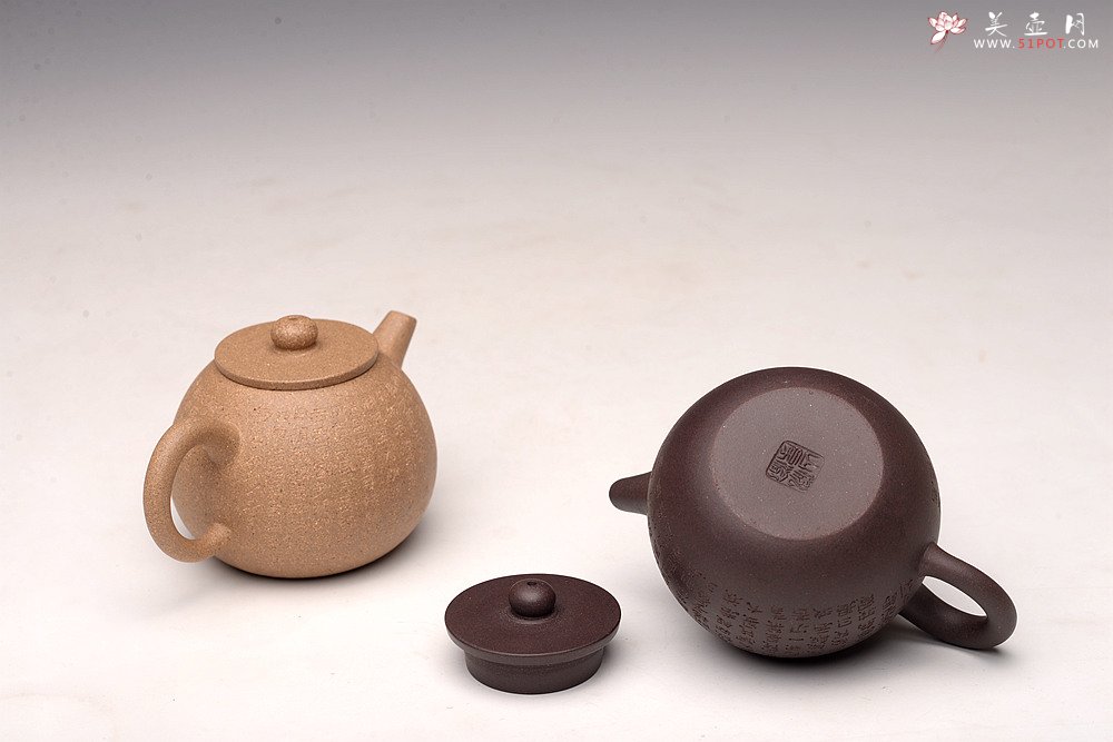 紫砂壶图片：鸿渝山房新品 美壶特惠  心经小巨轮  拙朴之风 杀茶利器 茶人最爱 - 宜兴紫砂壶网