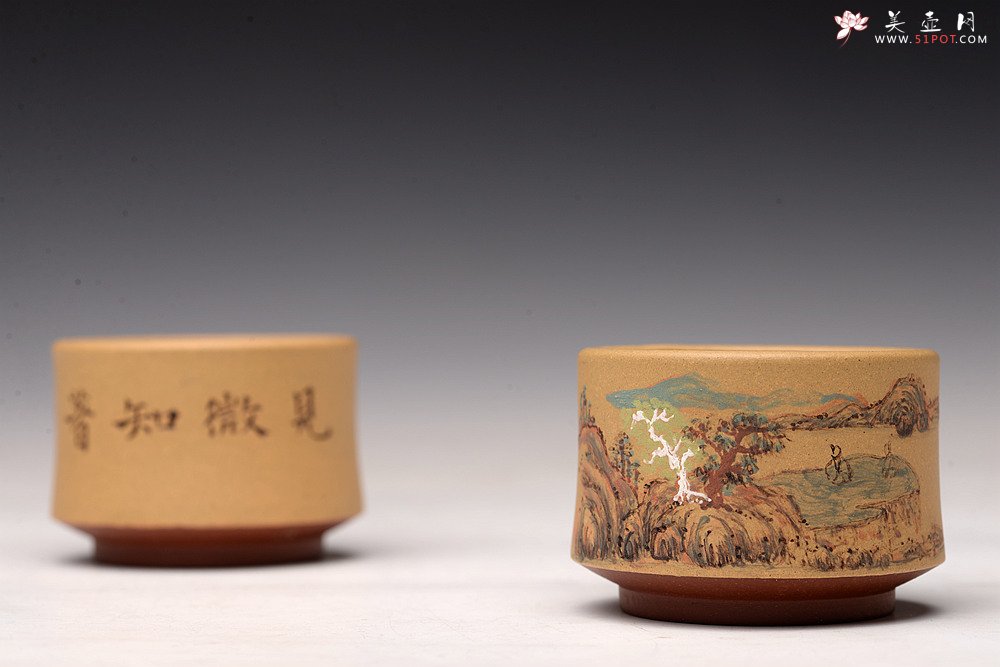 紫砂壶图片：禅定杯 精品品茗杯 清水泥粉段泥 - 宜兴紫砂壶网