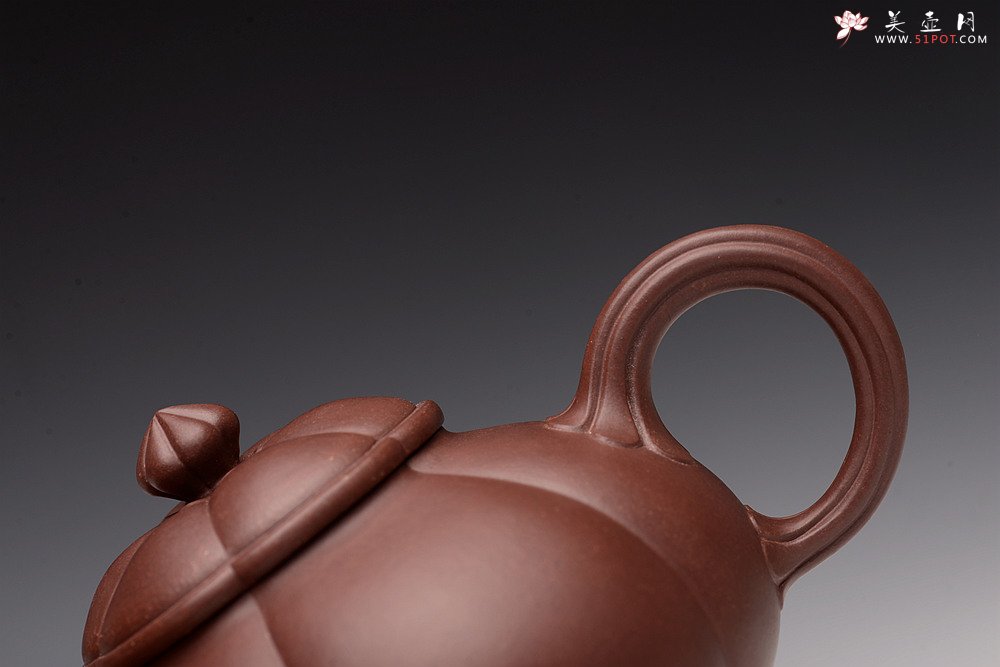 紫砂壶图片：气韵流畅 绽放之美 全手筋囊佳器 六瓣莲花 - 宜兴紫砂壶网
