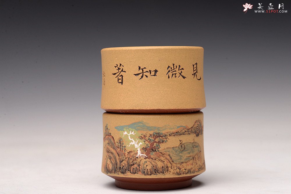 紫砂壶图片：禅定杯 精品品茗杯 清水泥粉段泥 - 宜兴紫砂壶网