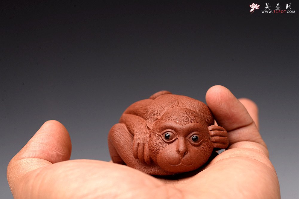 紫砂壶图片：刘祥新品 可人小猴 做工精致 把玩茶宠 - 宜兴紫砂壶网