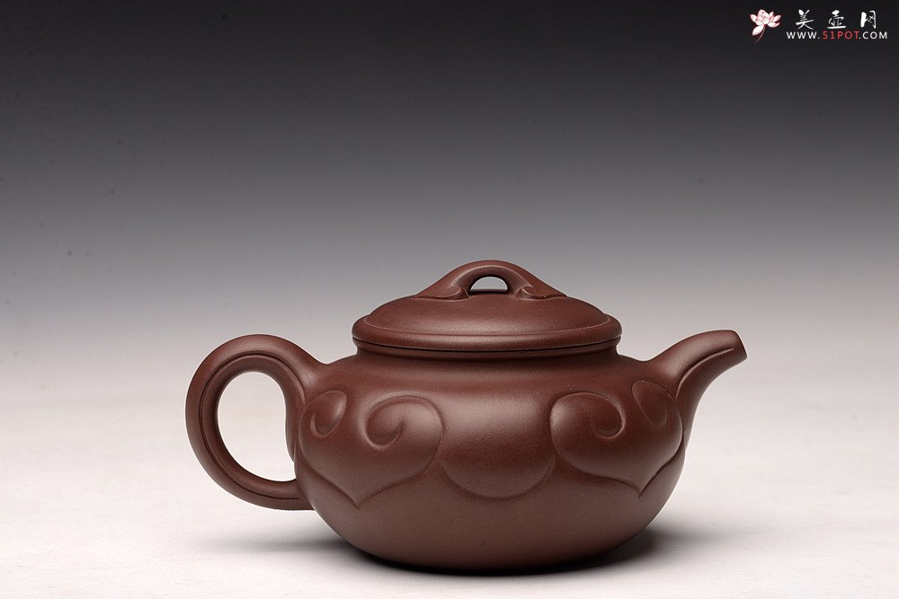 紫砂壶图片：顾小英丙申作品  优质老紫泥  仿古如意 大气稳重 - 宜兴紫砂壶网