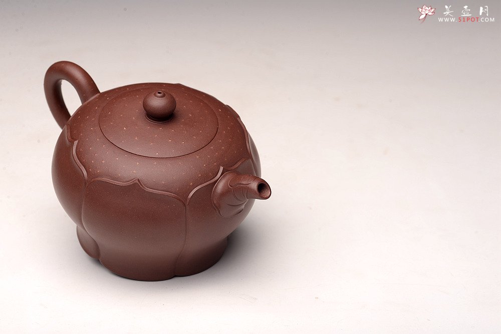 紫砂壶图片：蔡旭伟丙申春全手作品 秀丽可爱 筋纹小花 荷韵 - 宜兴紫砂壶网