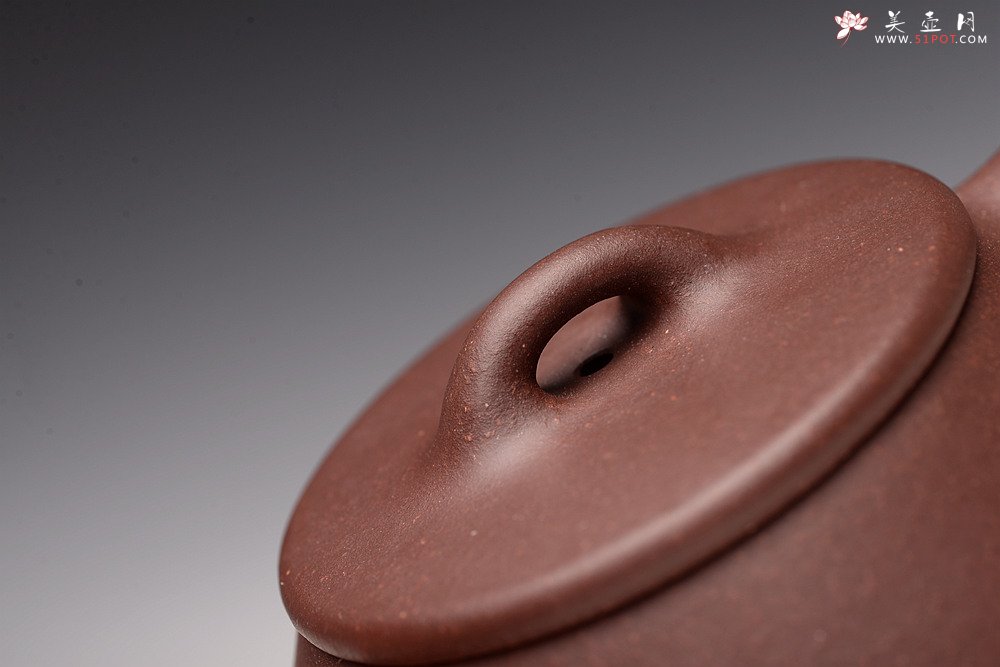 紫砂壶图片：周斌经典作品 稳重大方 优质拼紫 全手平盖石瓢 - 宜兴紫砂壶网