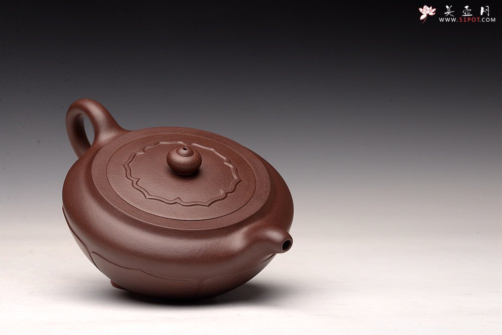 紫砂壶图片：大口实用 唐彬杰款 美壶特惠 莲花矮僧帽 细节处理到位  - 宜兴紫砂壶网