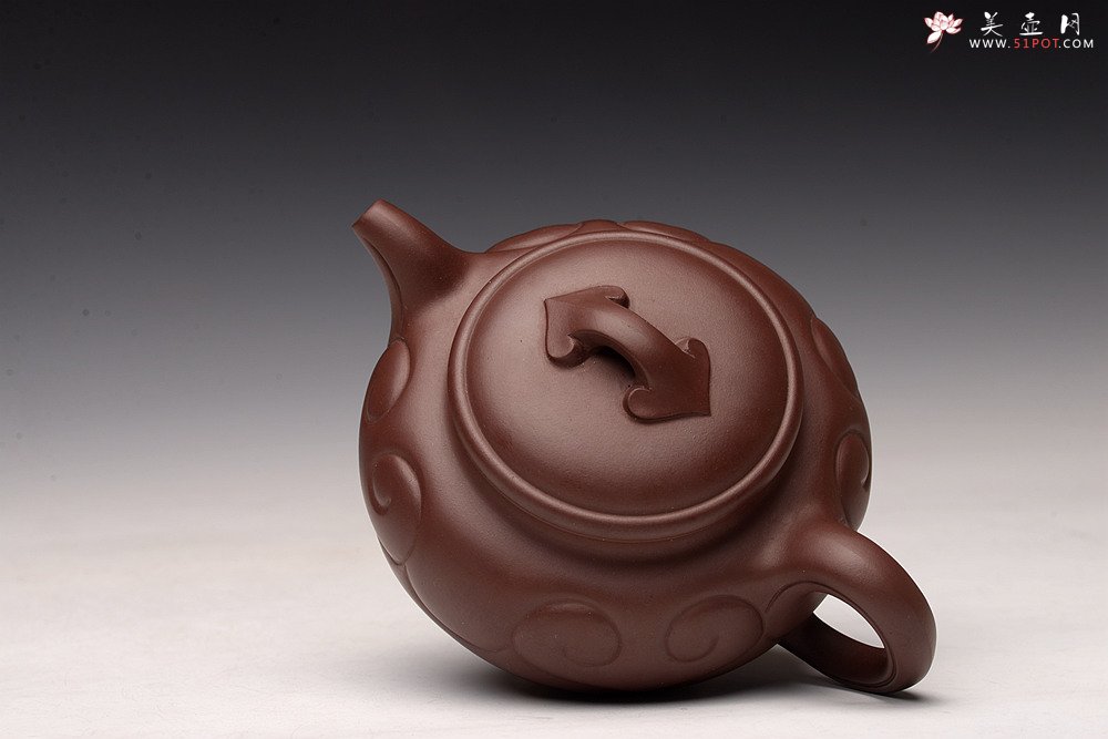 紫砂壶图片：顾小英丙申作品  优质老紫泥  仿古如意 大气稳重 - 宜兴紫砂壶网
