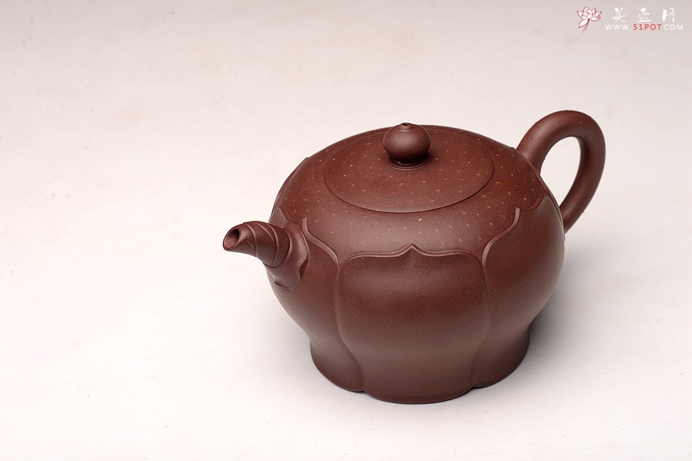 紫砂壶图片：蔡旭伟丙申春全手作品 秀丽可爱 筋纹小花 荷韵 - 宜兴紫砂壶网