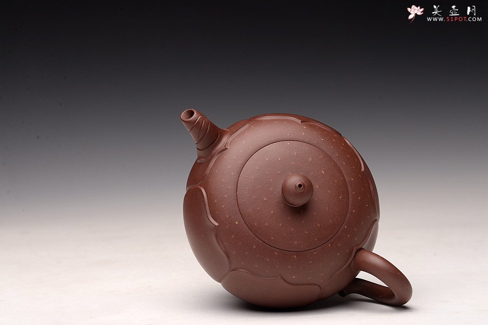 紫砂壶图片：蔡旭伟丙申春全手作品 秀丽可爱 筋纹小花 荷韵 - 宜兴紫砂壶网