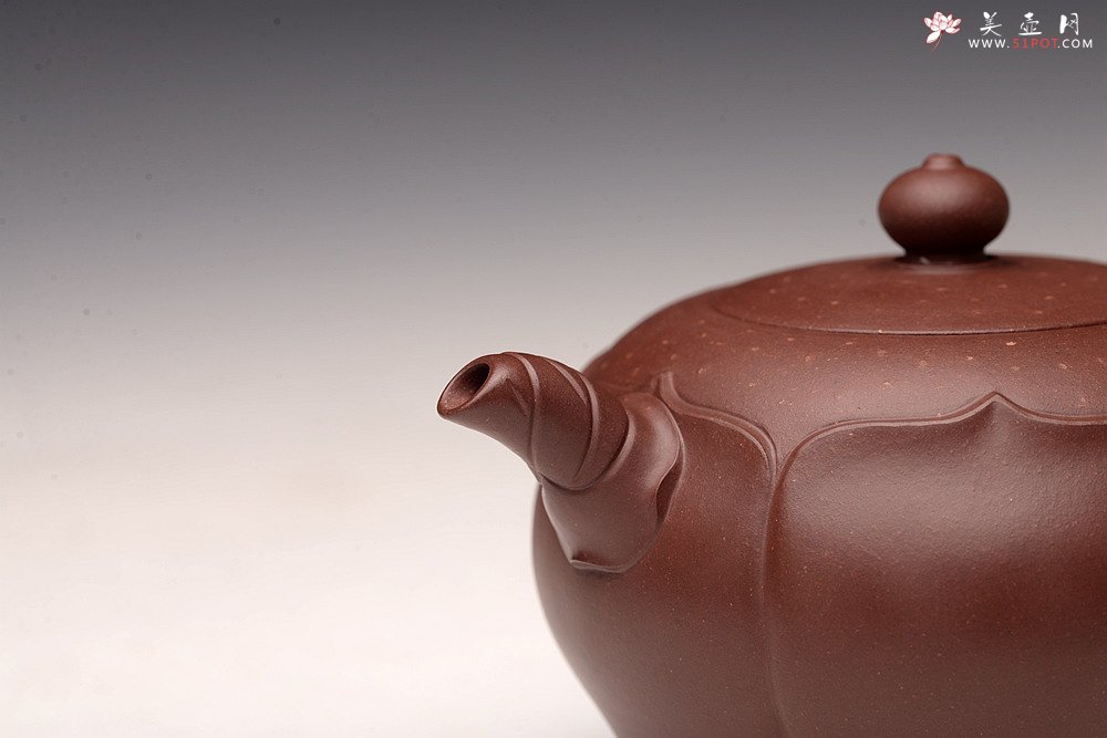 紫砂壶图片：蔡旭伟丙申春全手作品 秀丽可爱 筋纹小花 荷韵 - 宜兴紫砂壶网