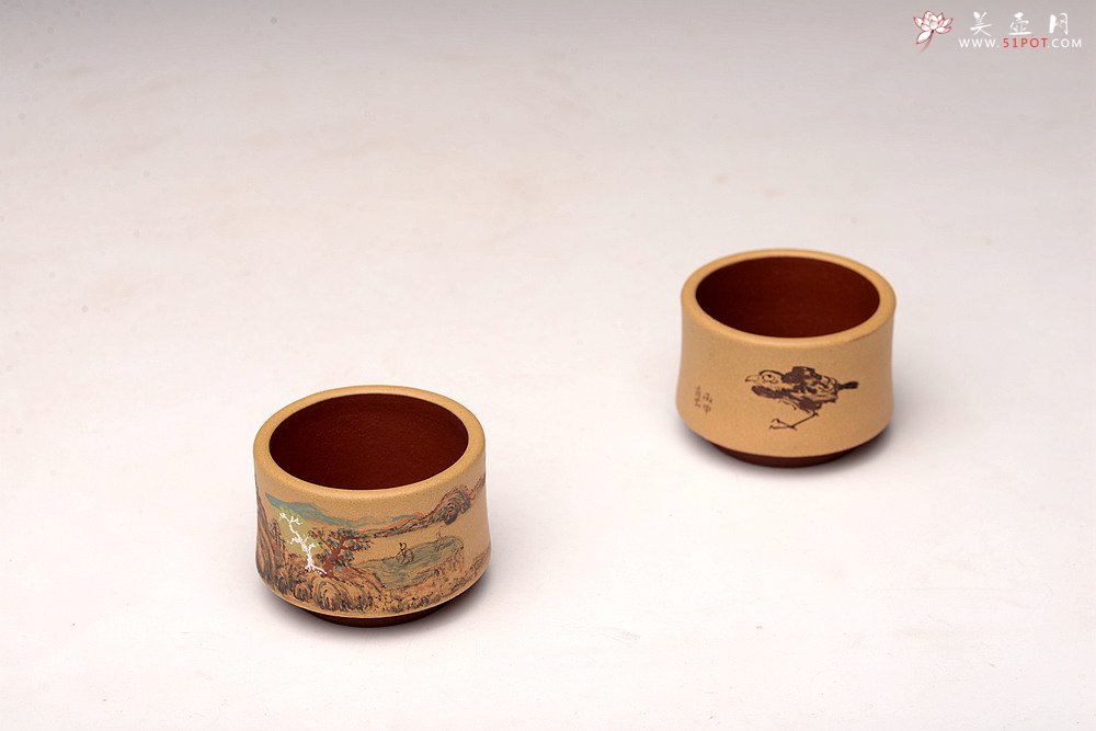 紫砂壶图片：禅定杯 精品品茗杯 清水泥粉段泥 - 宜兴紫砂壶网