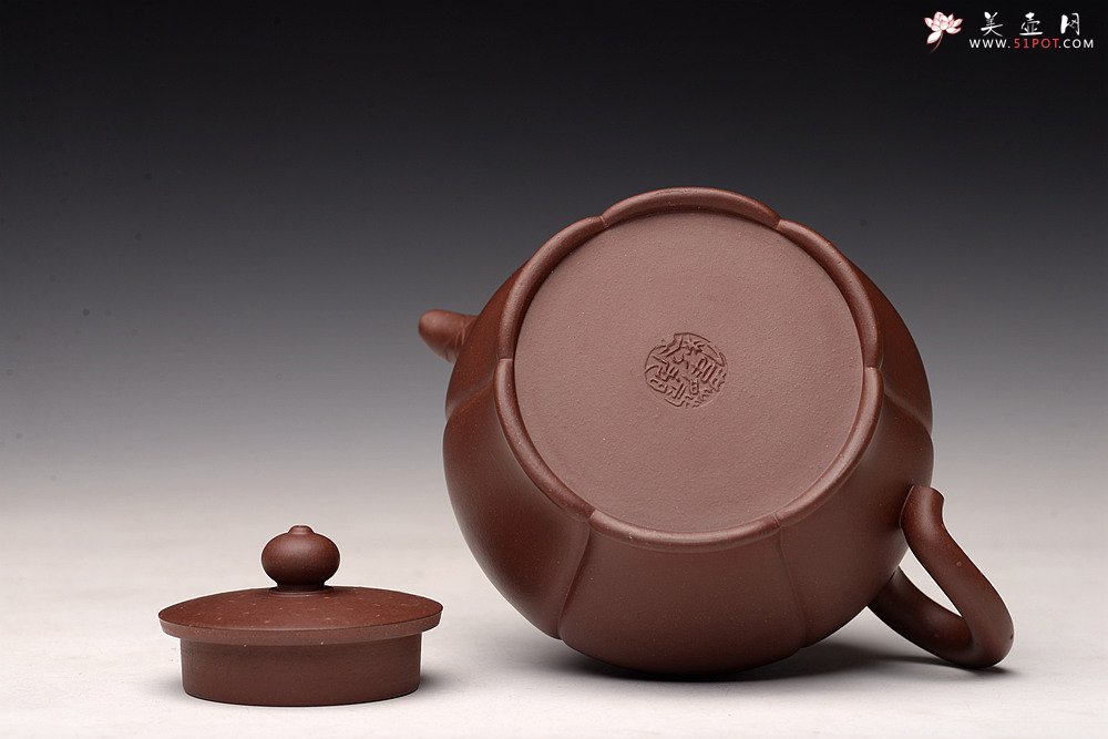 紫砂壶图片：蔡旭伟丙申春全手作品 秀丽可爱 筋纹小花 荷韵 - 宜兴紫砂壶网