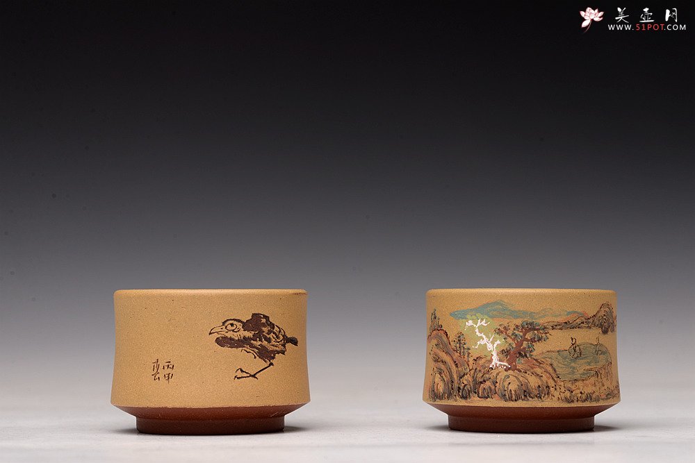 紫砂壶图片：禅定杯 精品品茗杯 清水泥粉段泥 - 宜兴紫砂壶网