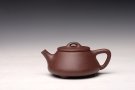 紫砂壶图片：周斌经典作品 稳重大方 优质拼紫 全手平盖石瓢 - 宜兴紫砂壶网